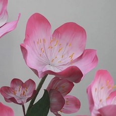 대형 조화 장식 세트 꽃 모형 포토존 인테리어용 양귀비, 연근색 H 80cm