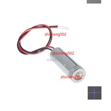 405nm 藍紫光 激光模組 點狀/一字/十字 激光頭 10mW 可調焦, 1個, 405nm 藍紫光激光模組 10mW(一