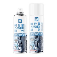 평화자동차 시크릿 글리터 에탄올 스프레이체인 500ml 겨울철 눈길 빙판길 스노우체인 미끄럼방지 효과, 2개