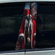 고딕 스타일 해골 자동차 필러 스티커 센터 컬럼 장식 커버 스크래치 방지 방수 데칼, 4. CHR 137, B. 1Pair