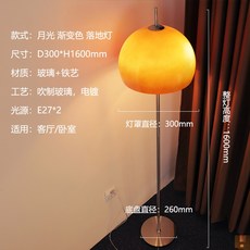 미드센츄리 조명 모던 버섯조명 빈티지 바닥 침실 침대 옆 거실 인스 걸스 룸 수직 스탠딩 라모아 드 파이, 플로어 램프, 달빛갈색플로어램프-3색조명