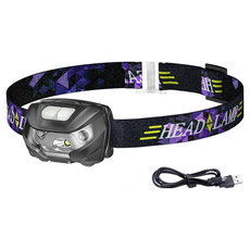 微笑鯊 TD0141 感應式LED頭燈 迷你輕量 釣魚 露營登山照明頭燈, 1個, 微笑鯊 TD-0141A