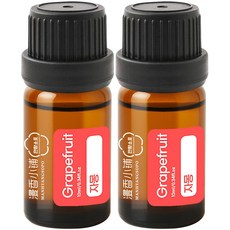 1+1 천연 100% 아로마 오일 에센셜 만향소포 PETA 비건 아로마테라피, 2개, 10ml, 자몽 에센셜오일