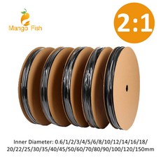 1/5/10/25M 21 검정색 1 2 3 5 6 8 10mm 직경 열 수축 튜브 슬리브 랩 와이어 DIY 커넥터 수리, 05 40mm, 01 25Meter