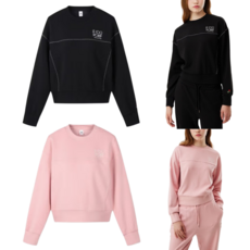 (매장정품) 르꼬끄 여성 루즈핏 속건 활동성 터치감 자수 맨투맨 티셔츠 QP322OFS71 2컬러