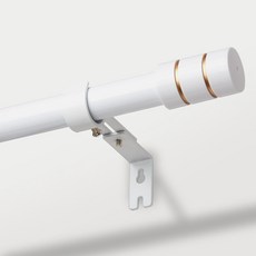 길이를 조절할 수 있는 고급 스테인리스 스틸 현대식 커튼봉 25mm 설치가 편리한 커텐봉, 백색 + 금색