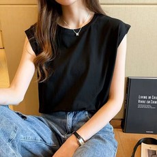 루즈핏 캡소매 나시 티셔츠 DK-0420 후드티 맨투맨 루즈핏티셔츠 민소매 오버핏 여름