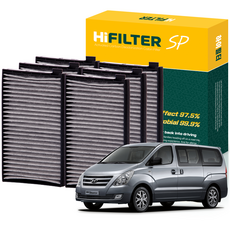 하이필터 현대 자동차 스타렉스 활성탄 에어컨필터, 3개, 그랜드 스타렉스 (3세대 TQ) HI-W023