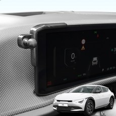 EV6 페이스리프트 호환용 차량용 핸드폰 거치대 마운트 좌측 블랙 추가안함, 플립/일반형 무선충전거치대Z100A