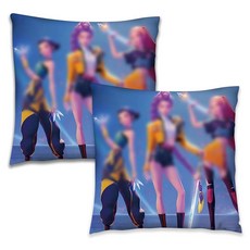 IIDEA 2 Pack Kpop Pillow Case 18x18 Inch Demon Theme Throw Cover K Pop Pillowcases for Boys and Gi
