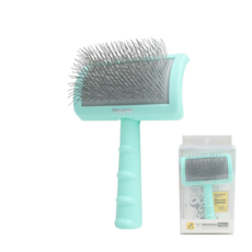 Stoppup 寵物美容針梳，適用於貓狗，去除浮毛、打結, 綠色-小號（長粗針）, 92248、92249