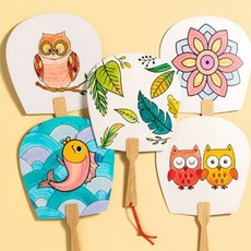 올라 민화부채 부채만들기 나뭇잎