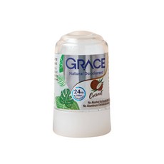 GRACE 天然制汗香體露 椰子精華款 24小時長效防臭 無酒精鋁鹽 溫和呵護肌膚 120ml, 1個