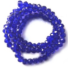 Bead 크리스탈 4mm 론델비즈 한세트 2줄 컬러선택, 블루
