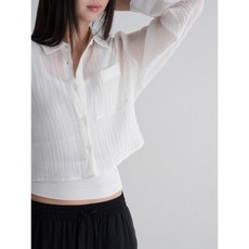 에잇세컨즈 8SECONDS 크링클 크롭 셔츠 화이트 355764LY21 141193