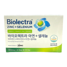 [한국 공식 판매처]바이오렉트라 아연 셀레늄 이뮨 분말 20포 헤어메스, 20회분, 1개