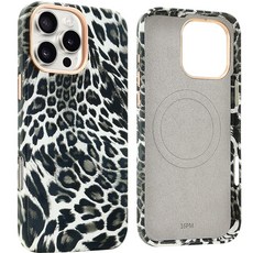 適用於iPhone16Pro手機殼歐美豹紋強磁手機殼全包防摔適用於蘋果15保護套