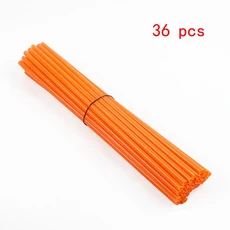 유니버셜 전동사이클 36/72개 휠 림 스포크 랩 키트 스킨 프로텍터 커버 SX EXC TC TE KXF CRF YZF WR RM, 05 Orange 36Pcs