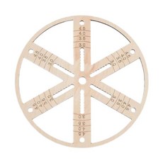 GHSHOP 심지 센터링 도구 심지 안정제 홀더 양초 DIY 만들기 손 도구 면 심지 홀더 나무 캔들 심지 센터링 장치, 직경 5.91인치, 라이트 브라운, 목재, 1개