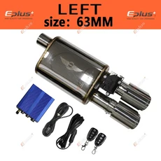 EPLUS 자동차 소음기 스테인레스 배기 시스템 밸브 제어 파이프 키트 각도 카본 노즐