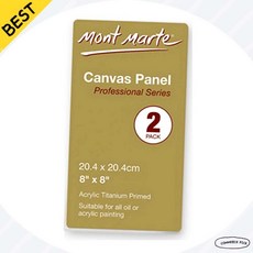 몽마르뜨캔버스 유아미술 그림그리기좋은 정사각20x20cm 2매입 픽앤코501