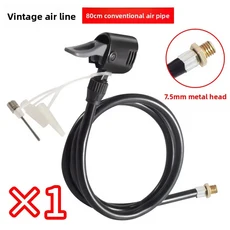 자전거 공기 펌프 연장 팽창기 액세서리 튜브 호스 노즐 커넥터, 80cm metal head