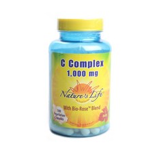 Nature's Life 素食維生素C綜合錠 1000mg, 1罐, 100顆