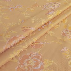 《花香鳥囀》異色羅雙麵提花面料 漢服馬甲上衣布料 國風服裝面料, YSL009花香鳥囀-黃色, 1個