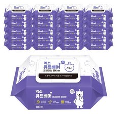 큐트베어 물티슈 캡형 100매 20팩, 20박스, 100g