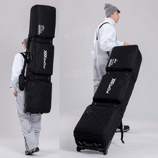 스노우보드 데크 가방 스노보드 엣지 백 캐리어 커버 장비 용품 휠백 항공 4종 블랙, 166x36cm, 7 스노우보드 휠백 캐리어 가방 무소음 휠, 1개