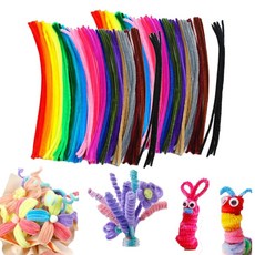 200개 파이프 클리너 샤닐 스템 공예품 미술 및 공예 용품용 파이프 클리너