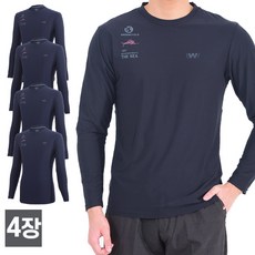 워킹맨 아울렛 4세트 봄 가을 시즌 스판 라운드 티셔츠 작업복 근무복 현장복 등산티 스포츠웨어 빅사이즈 A104