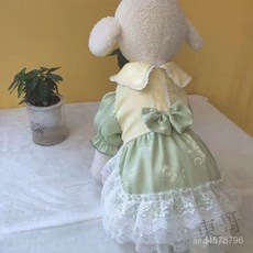 熱賣 新款服飾寵物衣服公主風服飾泰迪衣服春秋款服飾連衣裙型幼犬比熊博美服裝寵物服飾XOMC, 黃拼紫,XXL, 1個