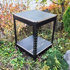 어항 선반 받침대 다이 1.5cm 두꺼운 상판 블팩 화이트 450X450X600 국내제작, 1개, 블랙