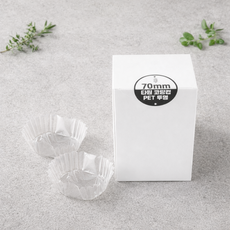 코팅 유산지컵 투명 (1곽/약:500매입), 5개, 70mm