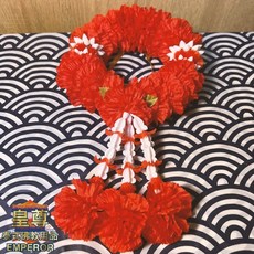 泰國花圈 泰式花圈 四面佛還願花環 萬壽菊菊花 泰國花環 祈福裝飾, 紅色紅圓花