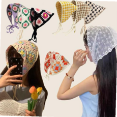 니트반다나 (13종) 코티지코어 헤어스카프 헤어커치프 헤어두건