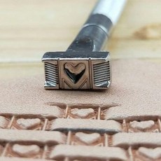 皮雕皮藝印花工具DIY皮革印刻鑄造型席紋編織紋心形13mm*6mm, 1個, 皮雕皮藝印花工具DIY皮革印刻新品鑄造型