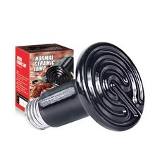 UVA UVB 烏龜曬背燈 曬燈 曬背燈 保溫燈 烏龜保溫燈 加熱燈 澤龜陸龜爬蟲 UVB 保暖燈, 1個, 75w無光源陶瓷保溫燈（大顆）