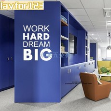 勵志標語墻貼 辦公室工作臺創意文字背景, 1個, 深灰色/小