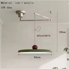 샹들리에조명 펜던트 크리스탈등 거실등 프렌치 로커 크롬 교체 가능한 LED 샹들리에 조명 거실 소파 식탁 변경 걸이식 램프 기구, F Green 50cm, changeable