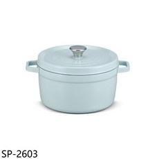 樂美雅精鐵鑄鍋24cm圓形保溫鍋，導熱均勻適用多種爐具, SP-2603