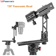 파워윈 720 ° DSLR 카메라용 파노라마 짐벌 조정 가능한 3D 매트릭스 팬 틸트 다중 속도 삼각대 볼 헤드, 01 720Gimbal