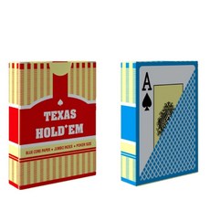 德州撲克牌 PVC磨砂防水 大字 滑順 耐用 花式切牌 桌遊【GU460】, 【B】藍色, 1個