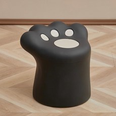 크림풍 인테리어 소형 티 테이블 모던 럭셔리 소형 티 테이블 캣독 테이블 캣독 스툴, 블랙 블랙