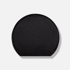 스미노 일본 주방용품 칼집 안나는 엘라스토머 블랙 D형 반달 항균 양면 도마 2종, 1개