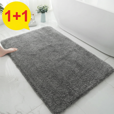 도움집 1+1 미끄럼방지 욕실 발매트, 그레이