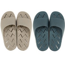 2켤레 더블유 국산 미끄럼방지 욕실화 논슬립 물빠짐 화장실 슬리퍼 실내화 지와이리빙, 브라운, 오션블루, 1세트