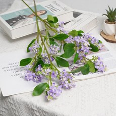 에이치엠데코 조화 계화 가지 천리향 꽃다발 인테리어 디자인 조화 가지, 청보라 L, 2개