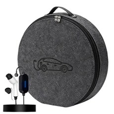 보호용 전기차 충전기 가방 코드 정리함 지퍼가 달린 15인치 보관 케이블 홀더 헤비 듀티 디자인의 충전 보관 가정용 어댑터 도구, 1